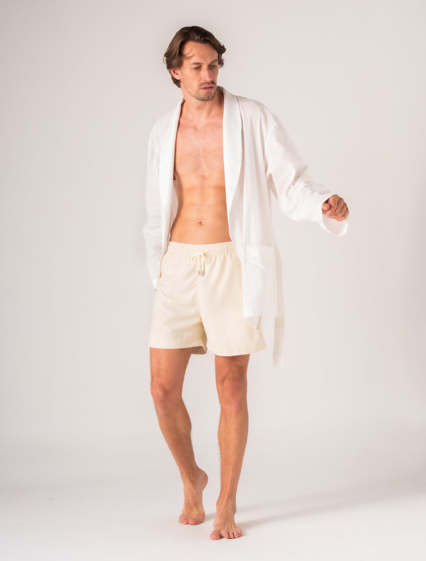Amalfi White Cotton Robe